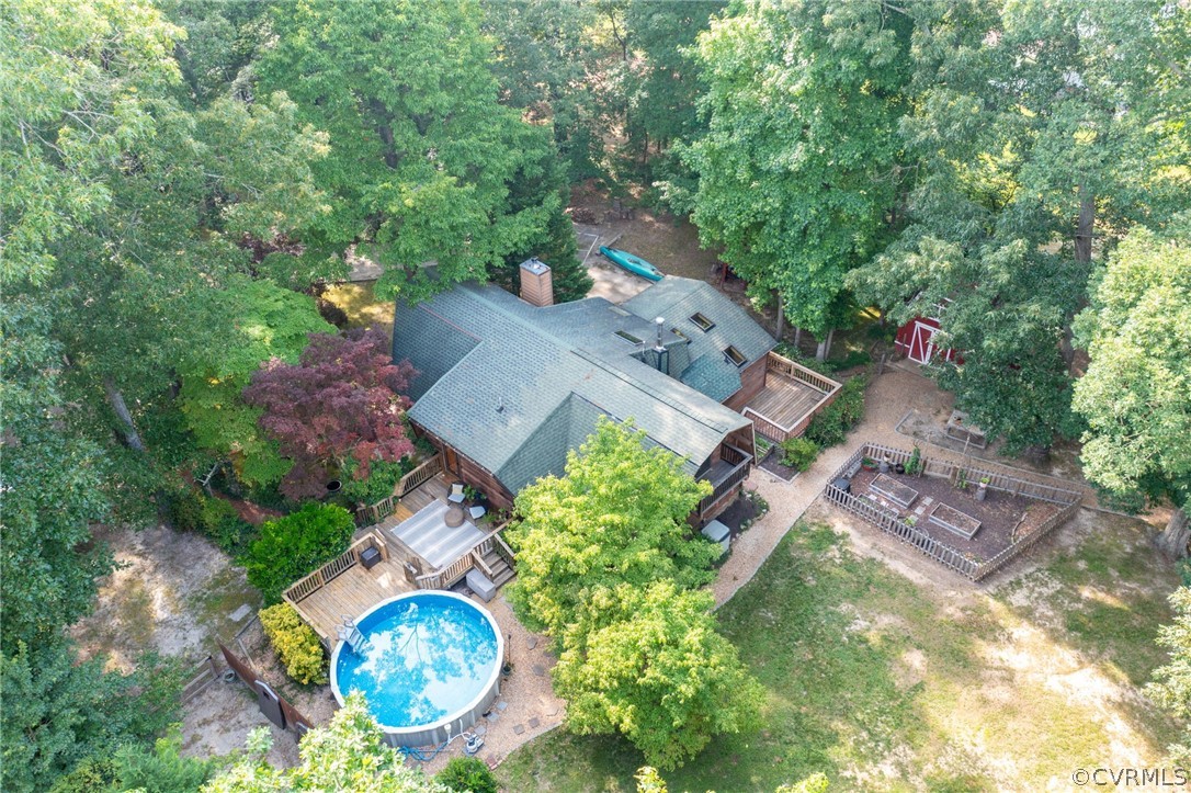 13473 Miller Road Chester, VA 23831 - Photo 3 of 50 an aerial view of a house with a yard swimming pool and outdoor seating