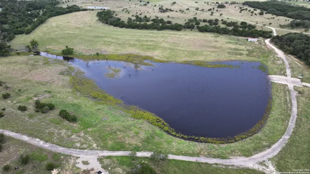 a view of a lake in the background