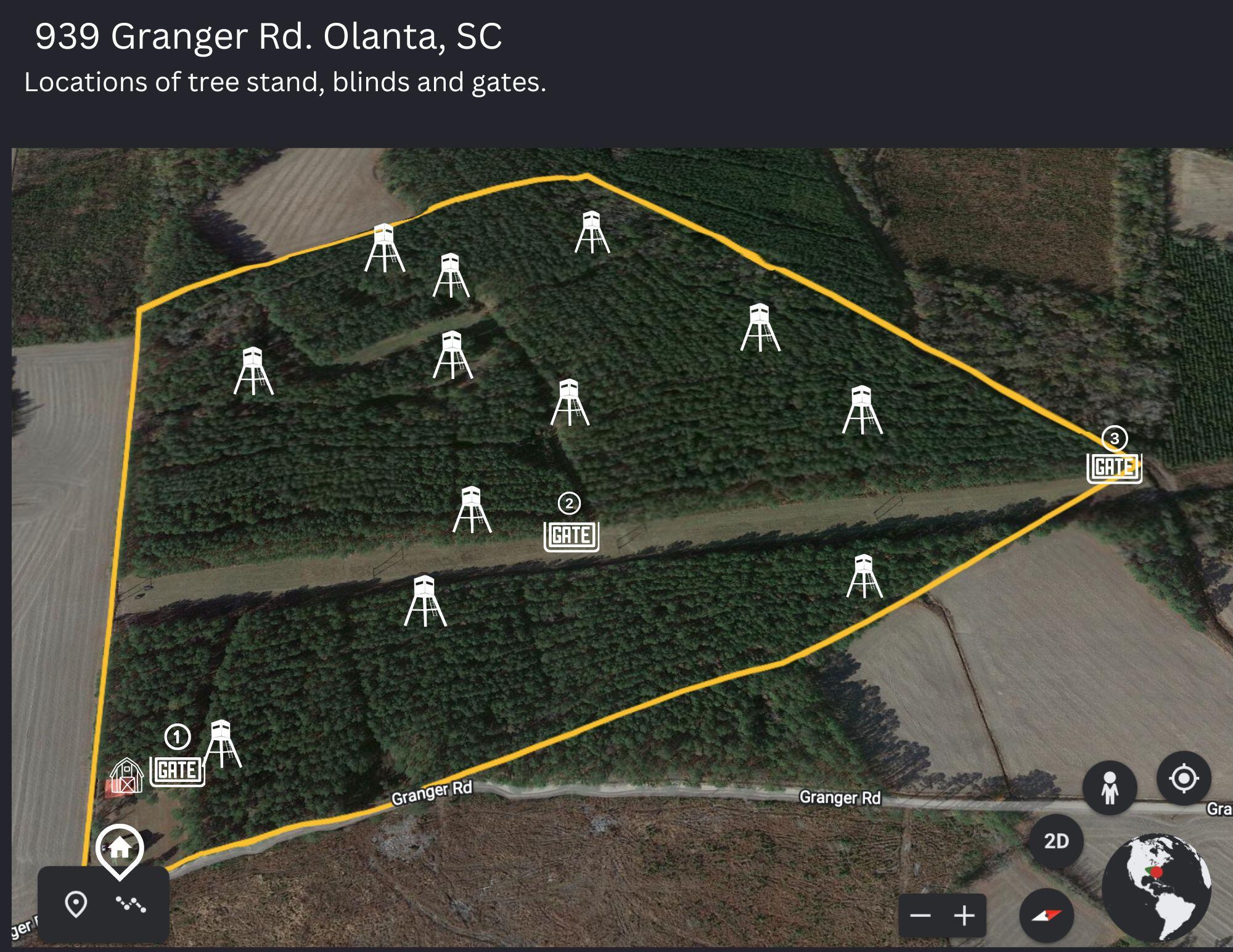 939 Granger Road Olanta, SC 29114 - Photo 68 of 68 939 Granger Tree stand and gate location