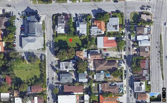 an aerial view of multiple house