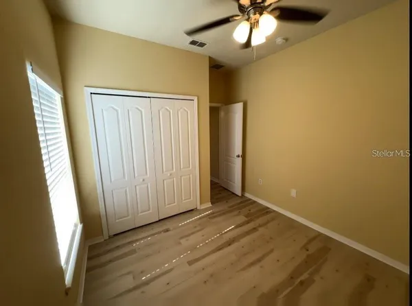 an empty room with a window