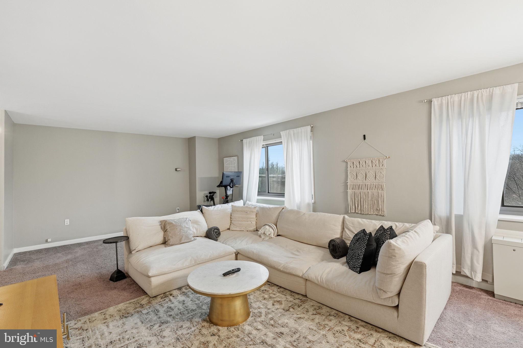 1300 South Arlington Ridge Road, Unit 204 Arlington, VA 22202 - Photo 5 of 35 a living room with furniture and a large window