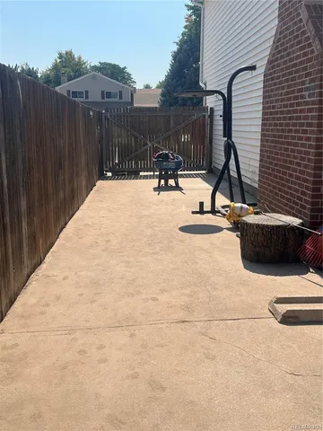 a view of swimming pool with patio