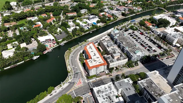 a city view with tall buildings