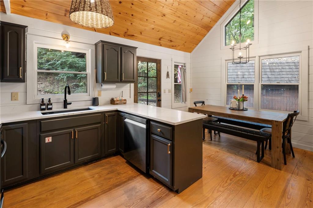 120 Brookhaven Trail Blue Ridge, GA 30513 - Photo 17 of 100 a kitchen with a sink cabinets and wooden floor