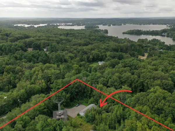 a aerial view of a house