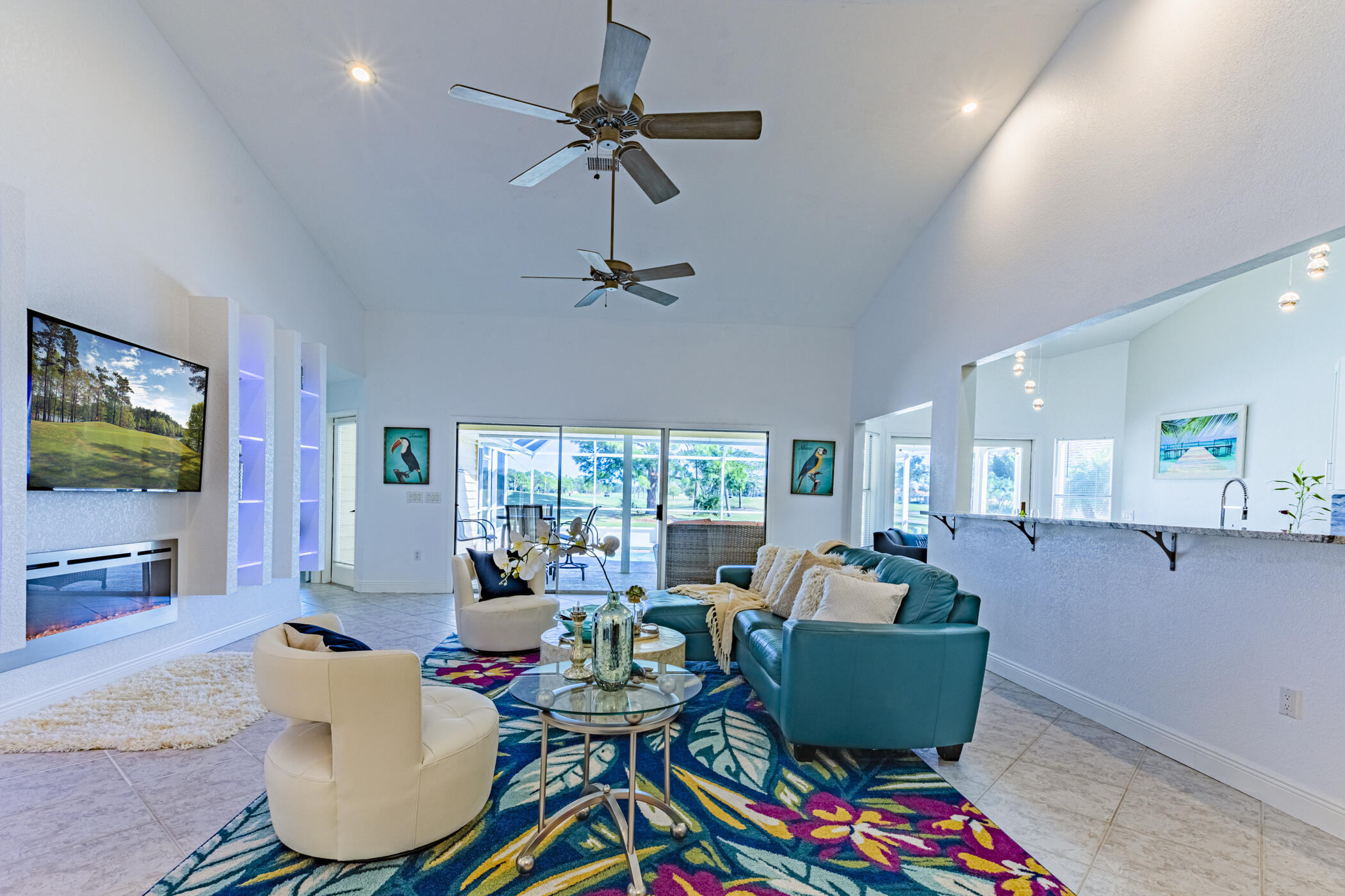569 Dawson Drive Melbourne, FL 32940 - Photo 7 of 38 a living room with furniture and a flat screen tv