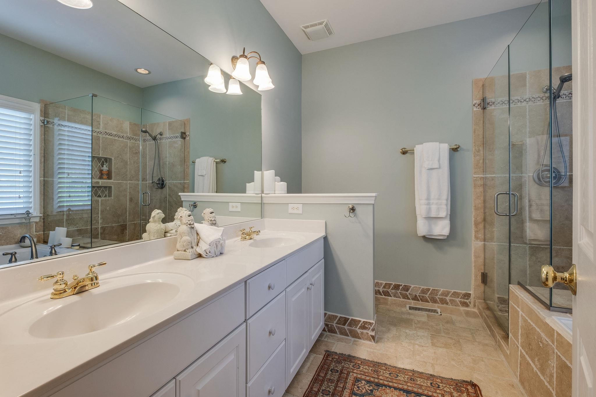8224 Spring Ridge Drive Nashville, TN 37221 - Photo 14 of 25 Big spacious master bath with separate big walk in tiled shower and jetted tub