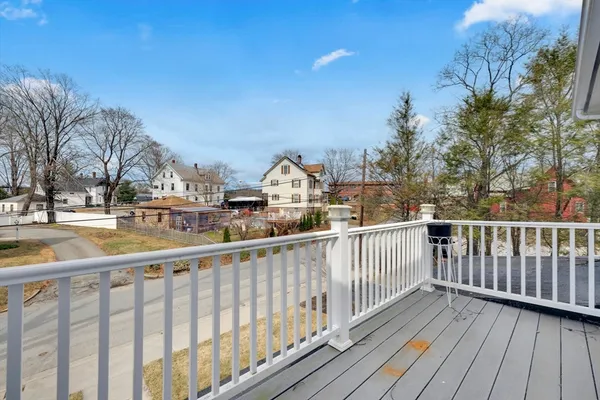 a view of city from a balcony
