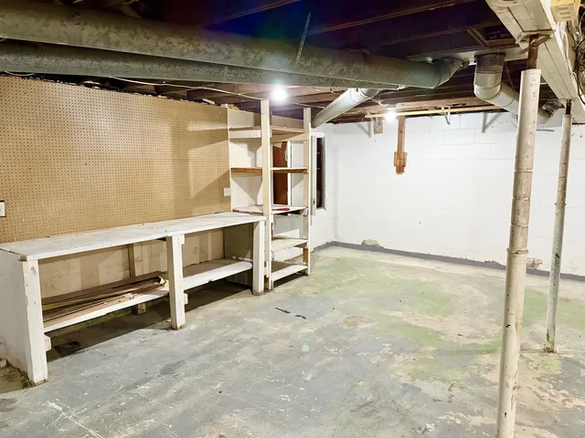 a view of storage and utility room