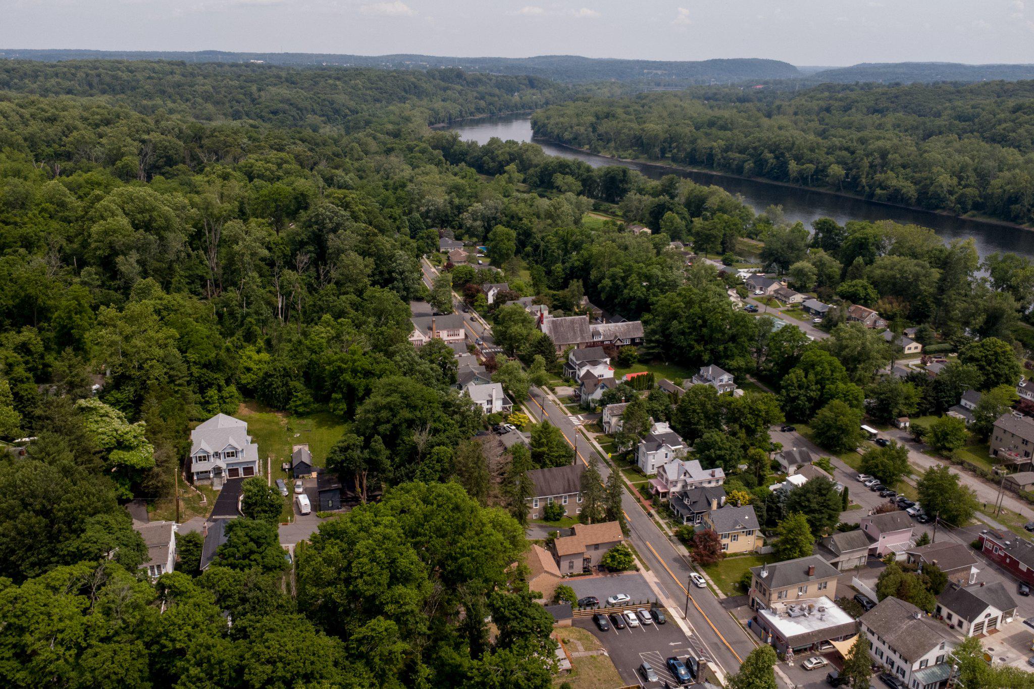 3 South Main Street Stockton, NJ 08559 - Photo 42 of 42 an aerial view of a city with lots of residential buildings