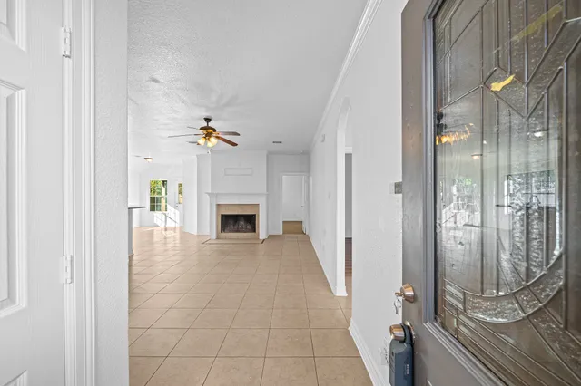 a view of a livingroom with a fireplace