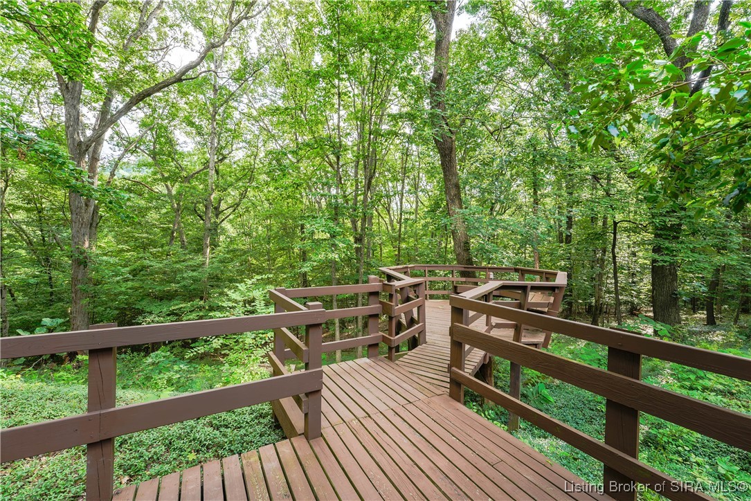 531 Spickert Knob Road New Albany, IN 47150 - Photo 4 of 39 Built-in seating overlooking the woods.