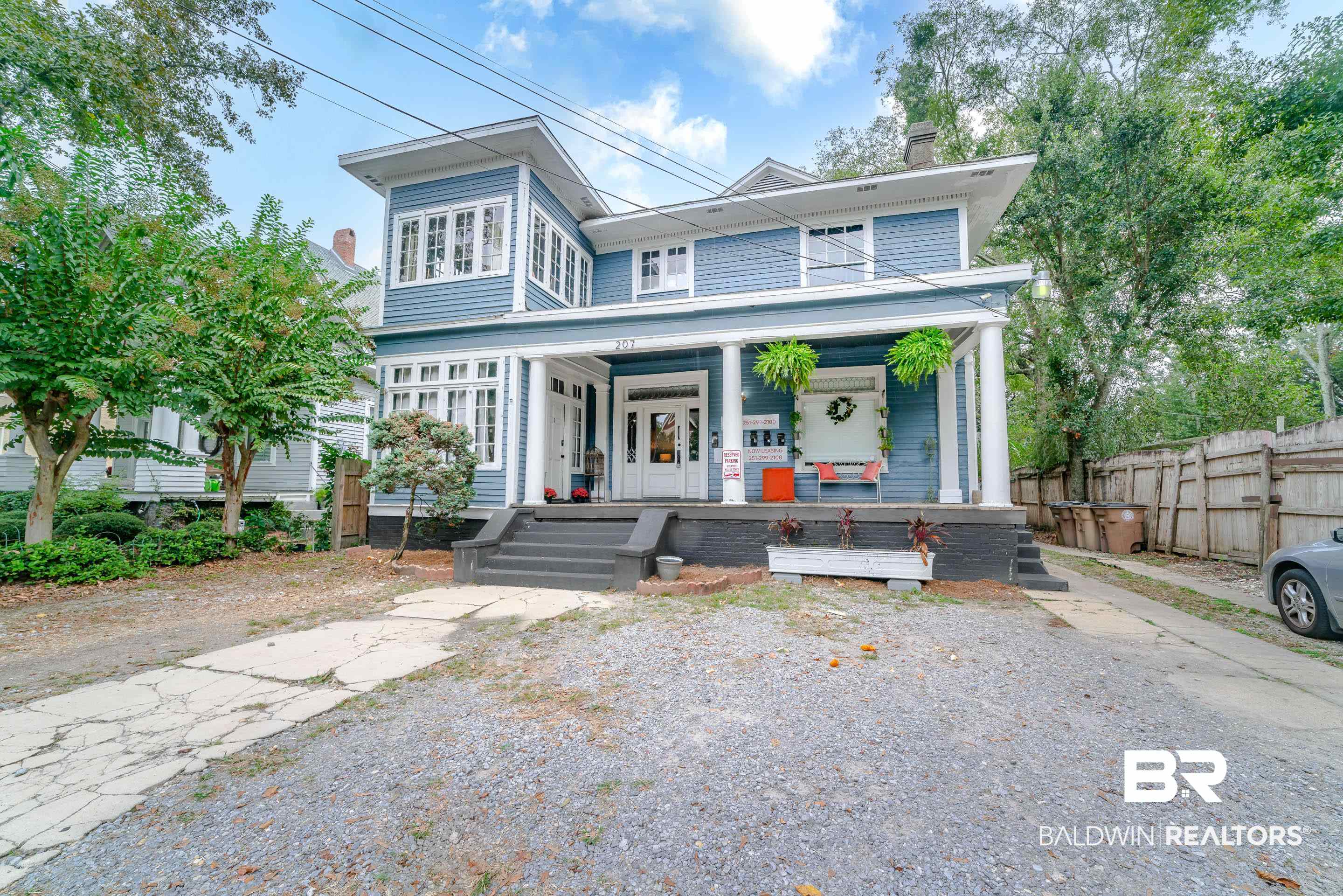 207 Michigan Avenue Mobile, AL 36604 - Photo 1 of 31 View of front of property with covered porch and a chimney