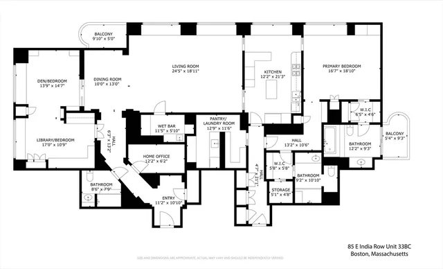 $3,080,000 | 85 East India Row, Unit 33B/C, Boston, MA 02110