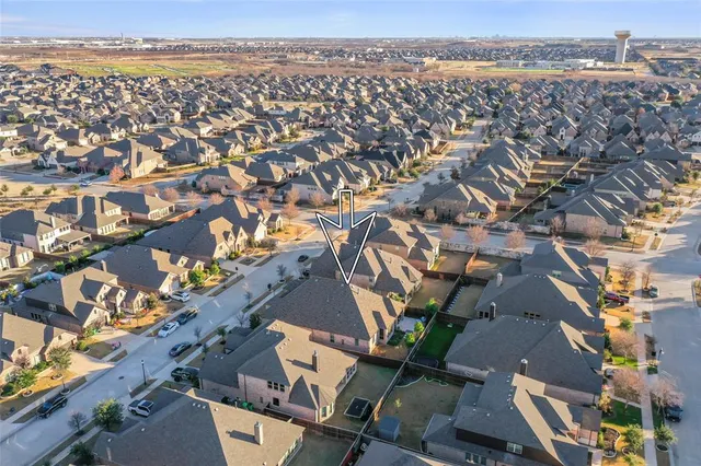 an aerial view of multiple house