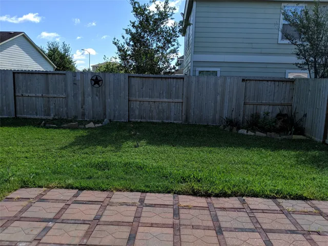 a backyard of a house