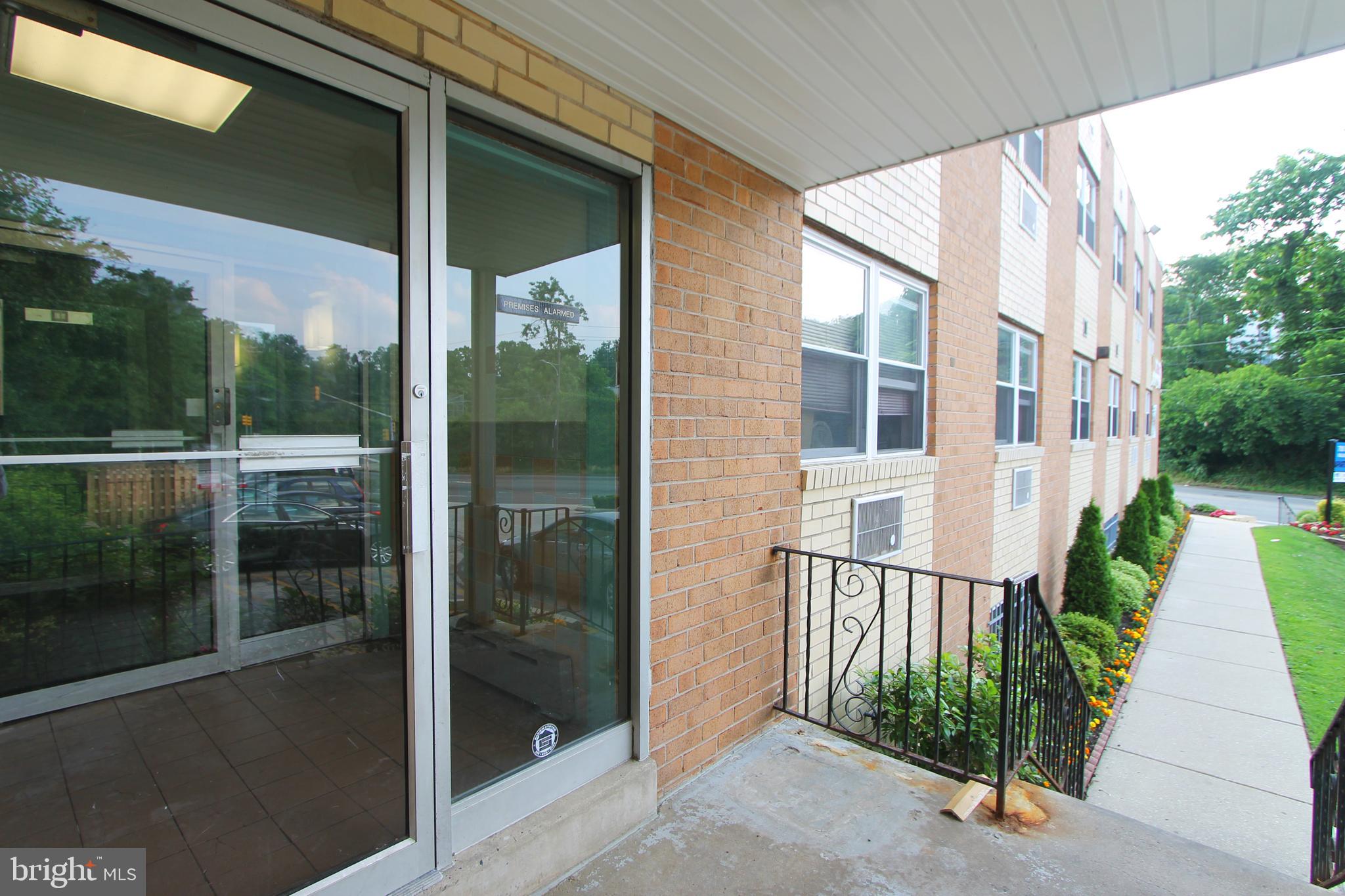 a balcony with a garden view