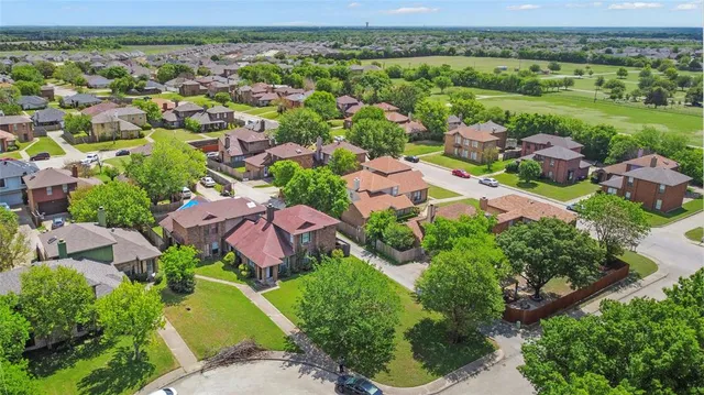 an aerial view of multiple house