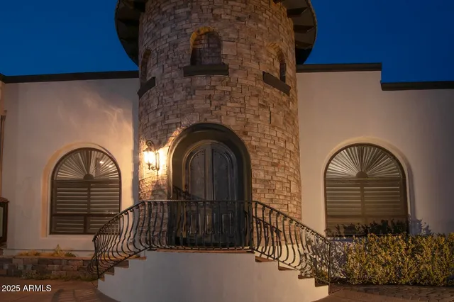 a view of a city with a mountain