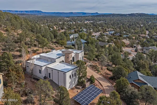 a view of city and mountain