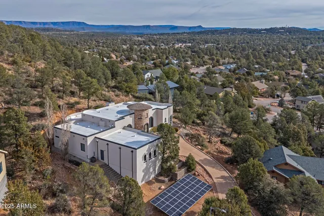 a view of city and mountain