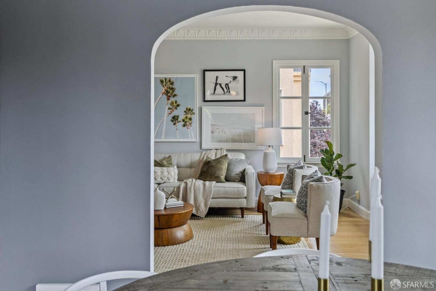 54 Upper Terrace San Francisco, CA 94117 - Photo 14 of 61 a living room with furniture and wooden floor