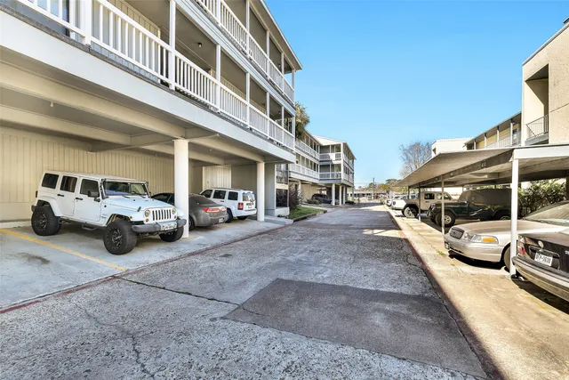 front view of a building with a street