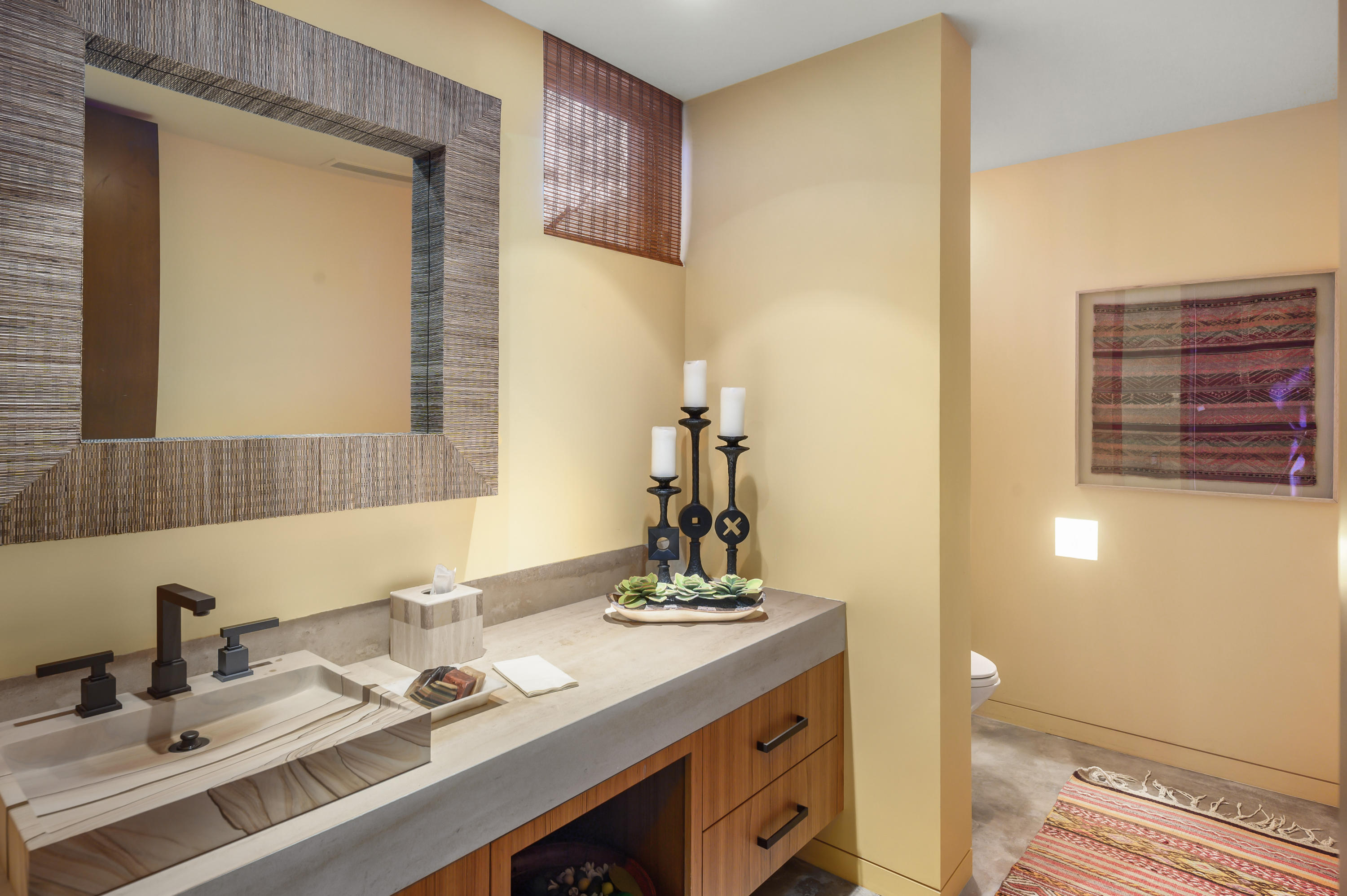 37801 Thompson Road Rancho Mirage, CA 92270 - Photo 26 of 31 a bathroom with a sink and a mirror