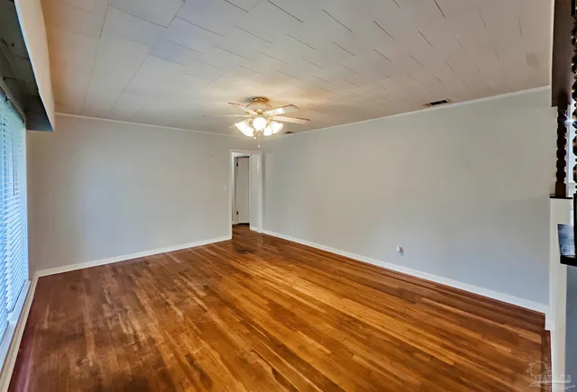 wooden floor in an empty room
