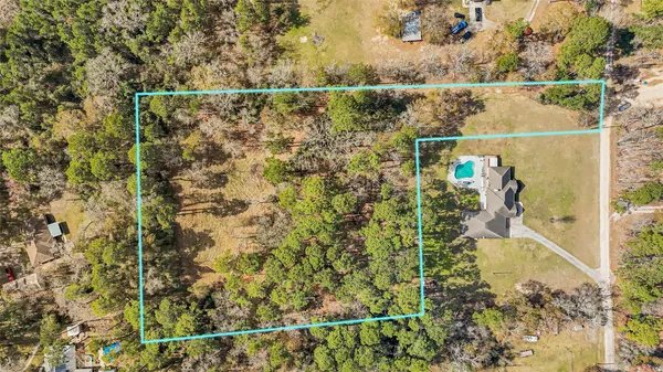 a view of a yard with trees