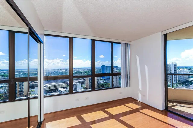 a view of an empty room and window