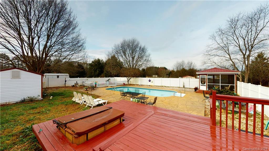 960 George Brown Road Crouse, NC 28033 - Photo 2 of 31 a view of a house with swimming pool and sitting area