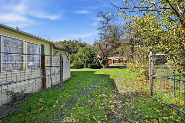 a view of a backyard