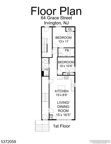 $2,300 | 64 Grace Street, Unit 1, Irvington, NJ 07111