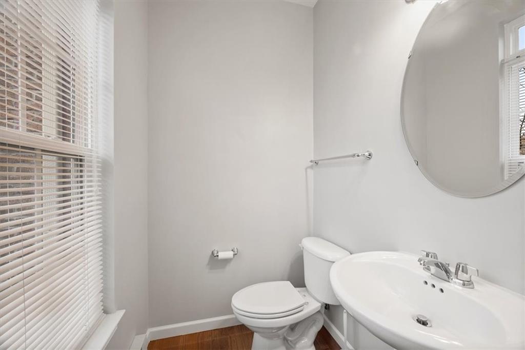 115 Lewisham Road Cranberry Township, PA 16066 - Photo 18 of 38 a bathroom with a sink a toilet and a mirror