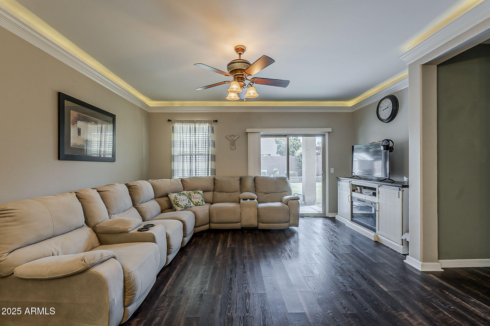 4407 West Crescent Road San Tan Valley, AZ 85144 - Photo 5 of 50 a living room with furniture and a fireplace