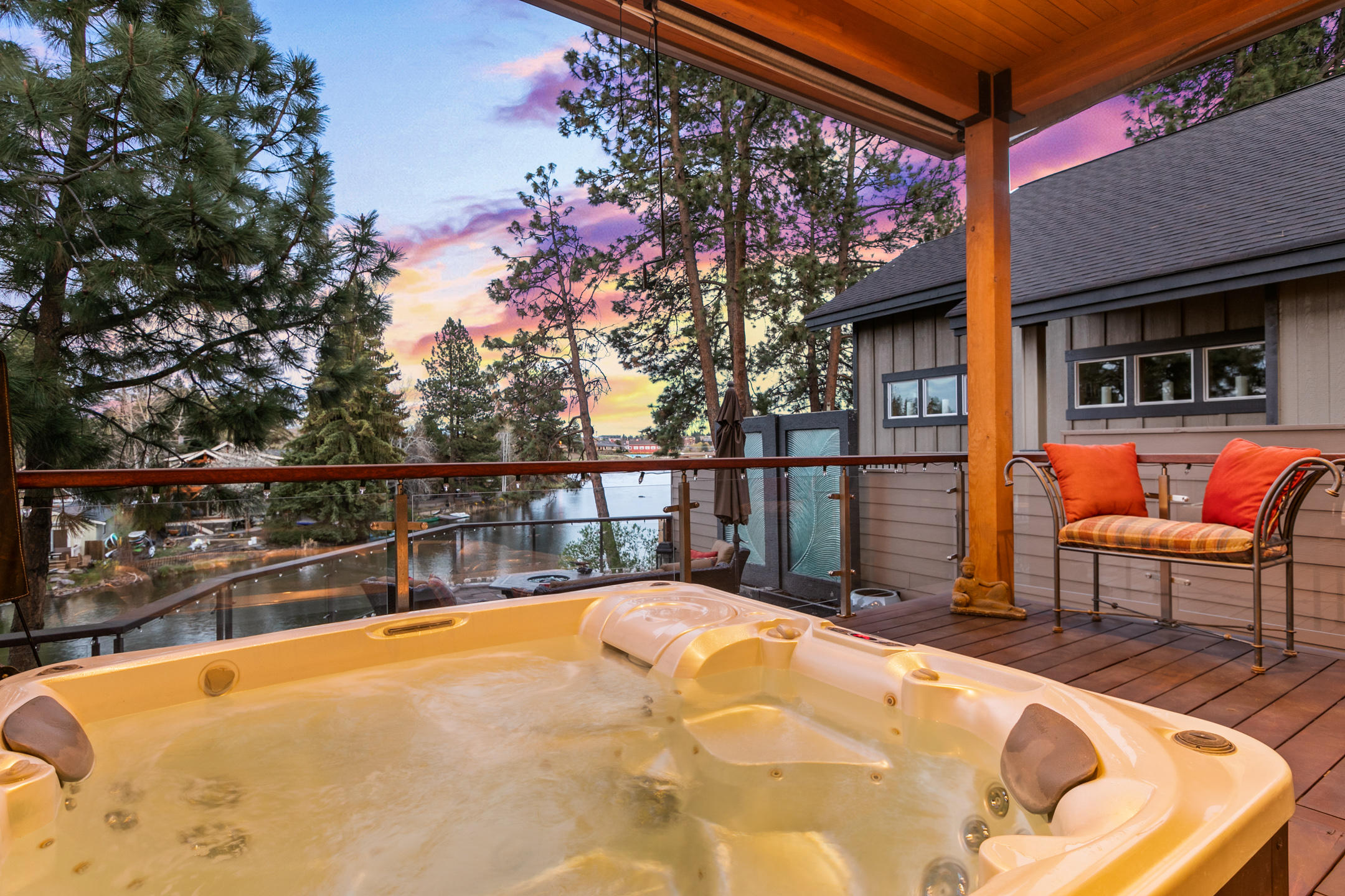 128 Northwest Allen Road Bend, OR 97703 - Photo 38 of 40 Relax in the hot tub on chilly evenings!
