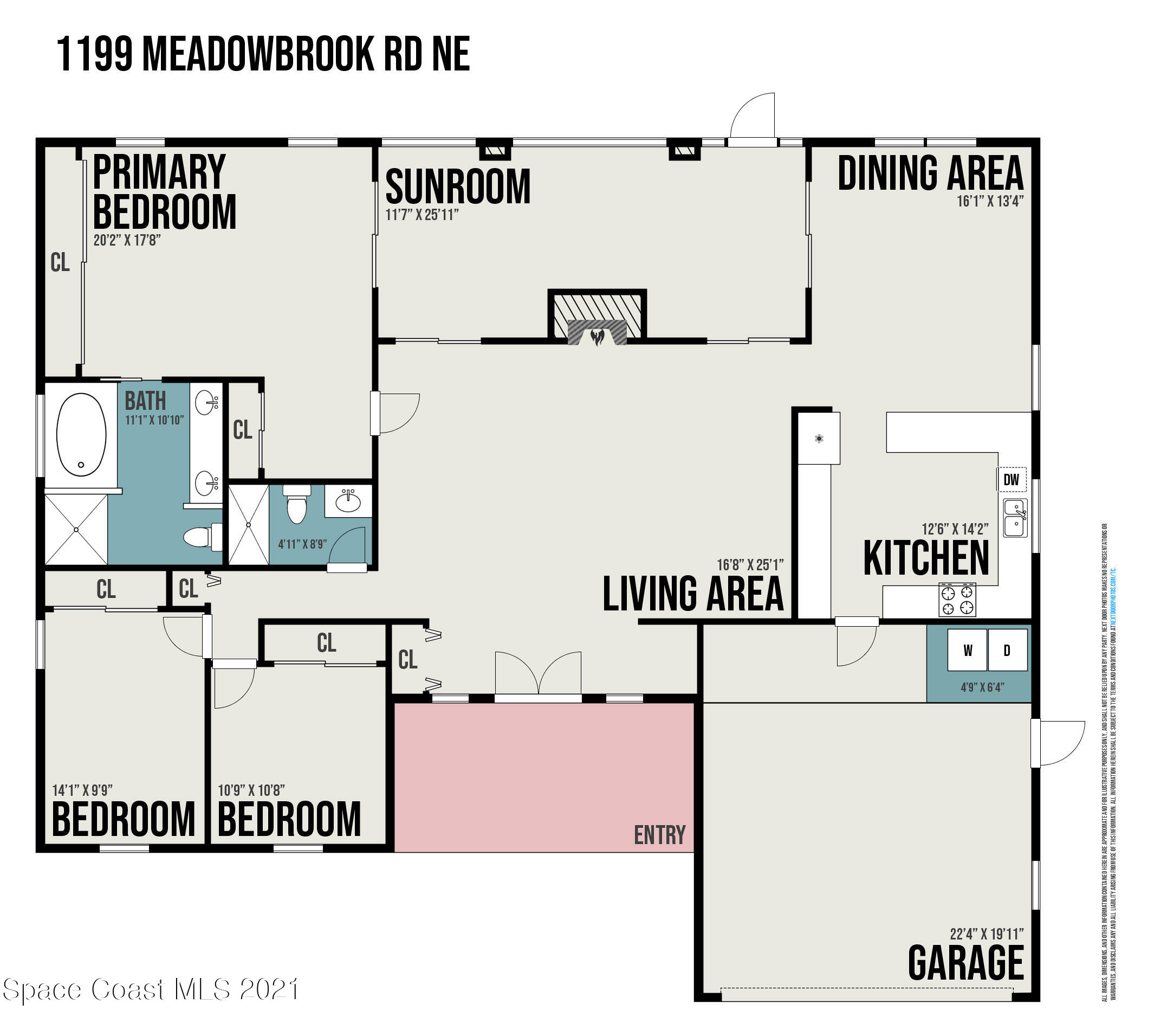 1199 Meadowbrook Road Northeast Palm Bay, FL 32905 - Photo 24 of 24 Floor Plan