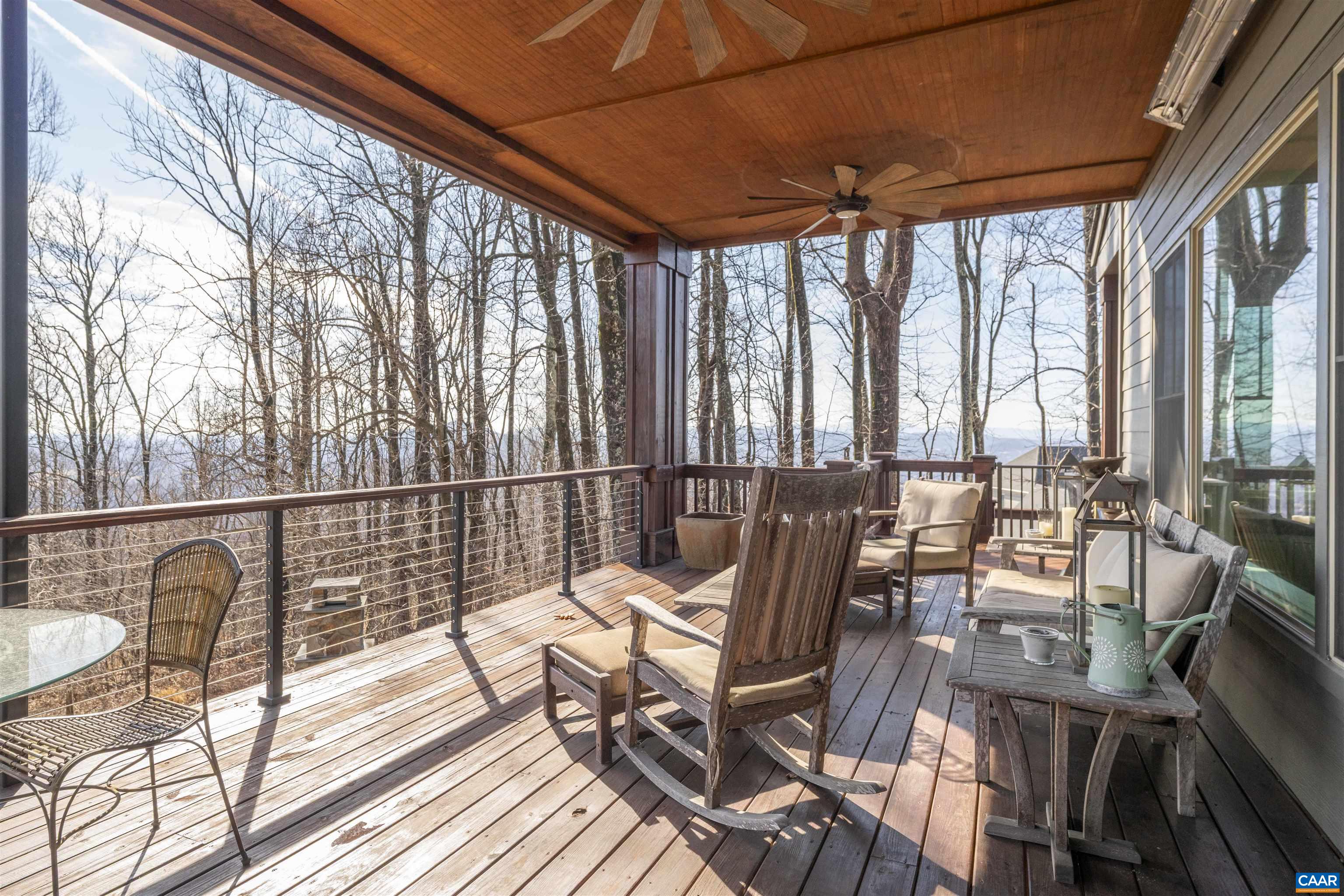 765 Summit Ridge Point Charlottesville, VA 22911 - Photo 51 of 60 a view of balcony with chairs and wooden fence