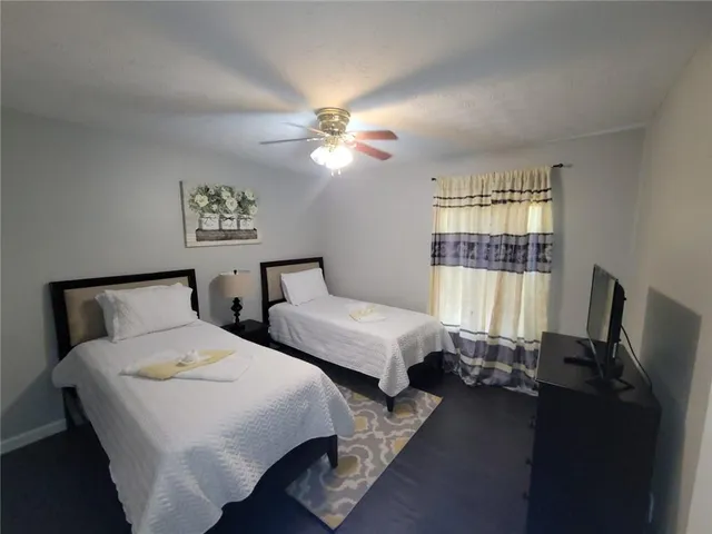 a view of hallway with stairs