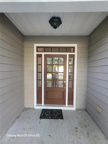 a view of front door