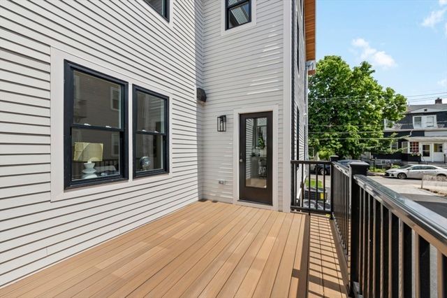 a view of a house with a balcony