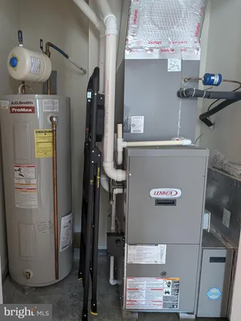 a view of a brick house with a large windows