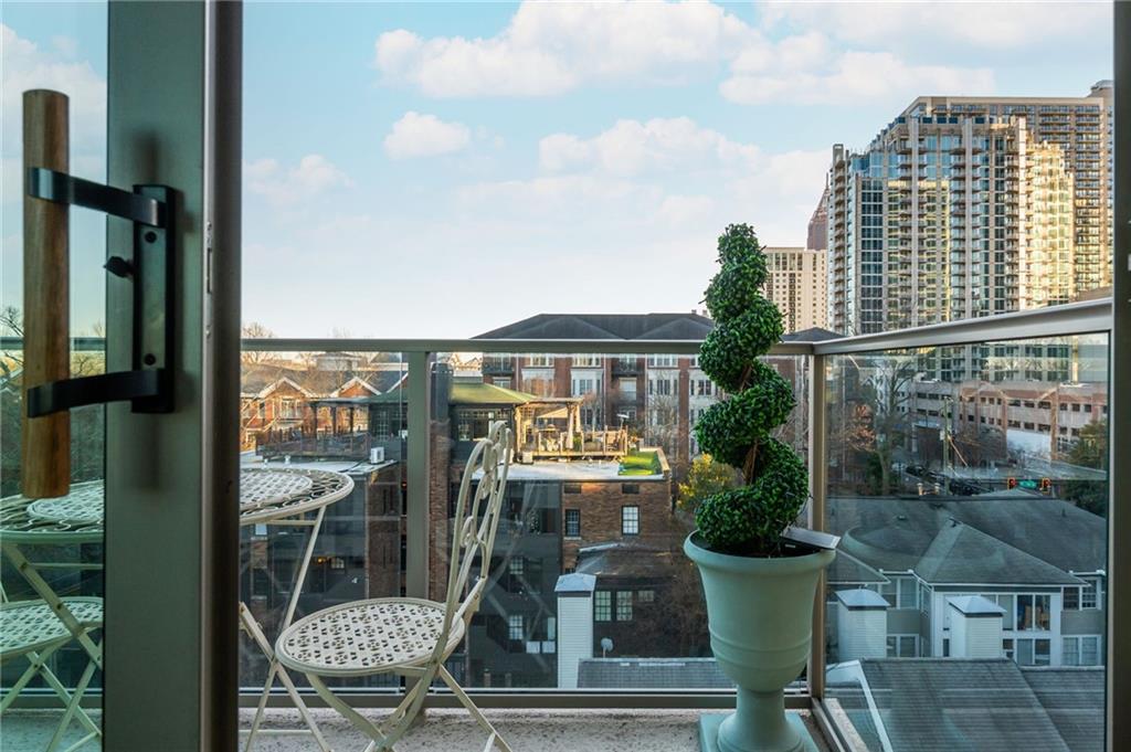 905 Juniper Street Northeast, Unit 705 Atlanta, GA 30309 - Photo 26 of 62 a view of balcony and patio