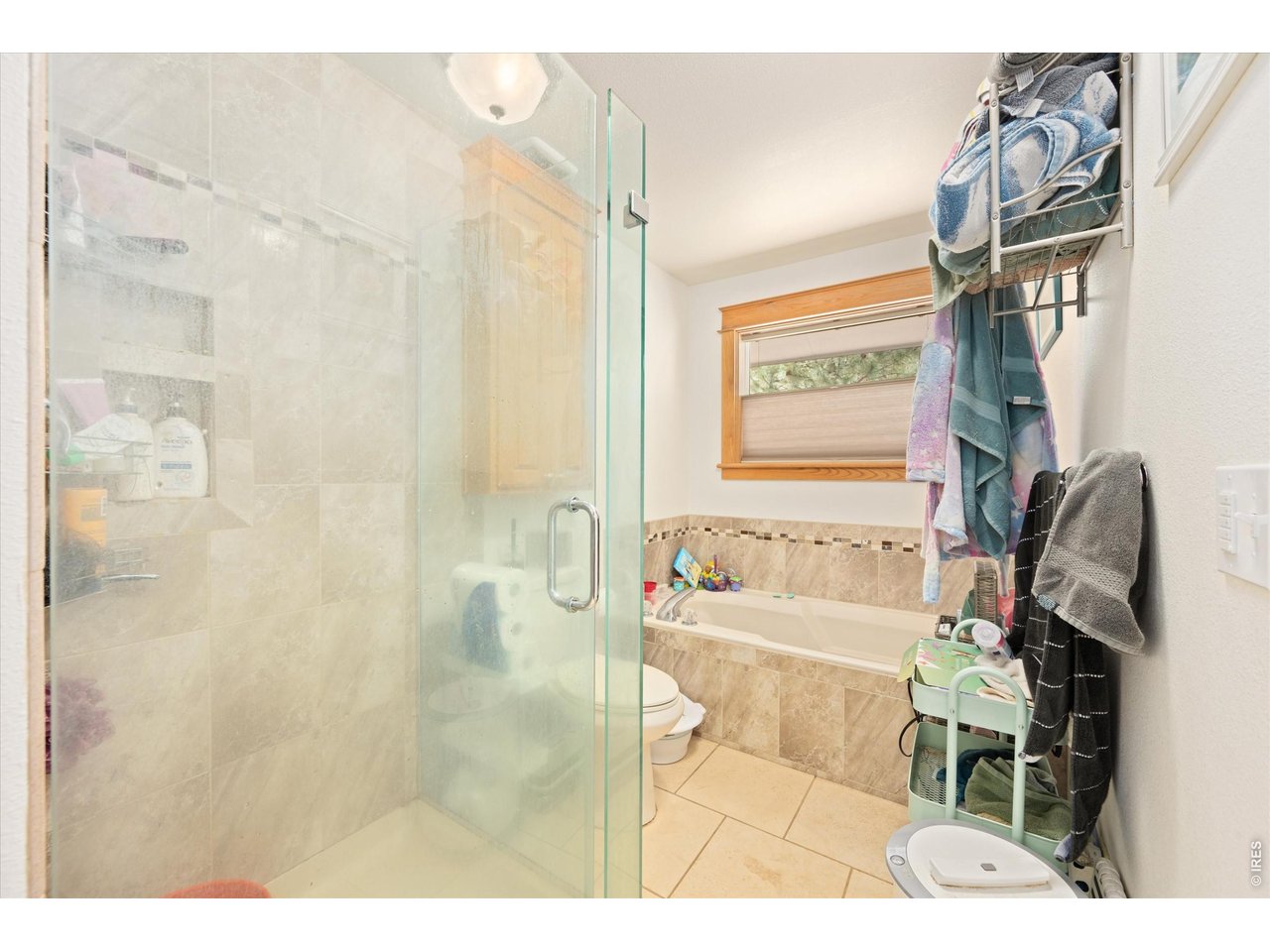 842 Unger Mountain Road Bellvue, CO 80512 - Photo 13 of 45 a bathroom with a bathtub and a shower