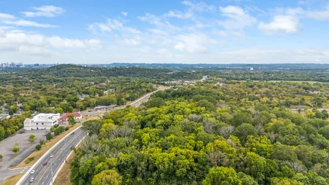 a view of a city and mountains