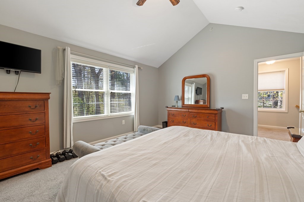 9 Evergreen Road Salem, NH 03079 - Photo 19 of 41 a bedroom with a large bed and a flat tv screen on dresser