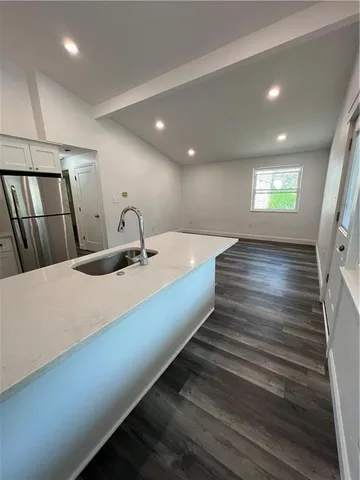 a view of kitchen and window