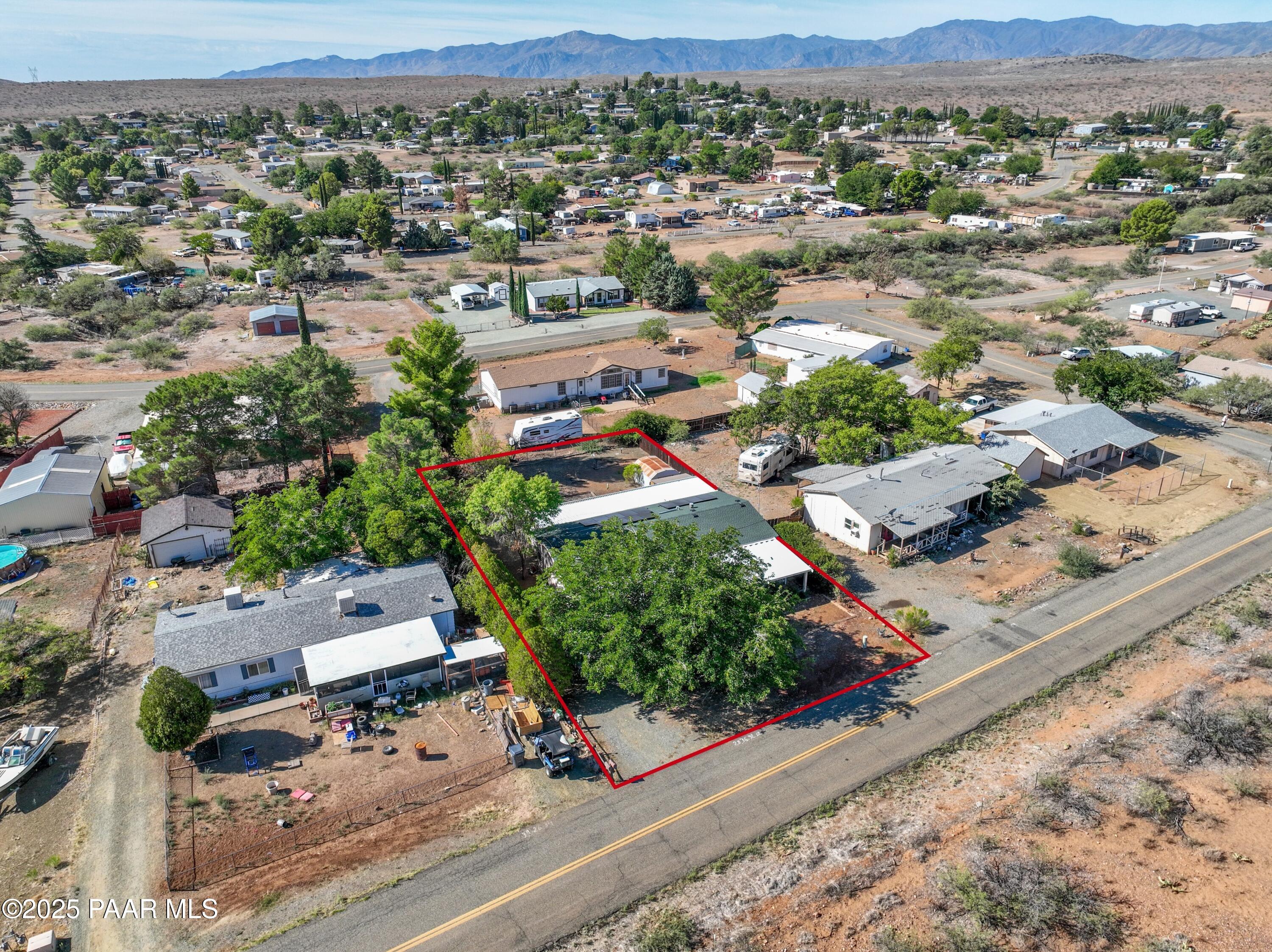 17351 East Bob White Road Mayer, AZ 86333 - Photo 6 of 54 an aerial view of a house with yard
